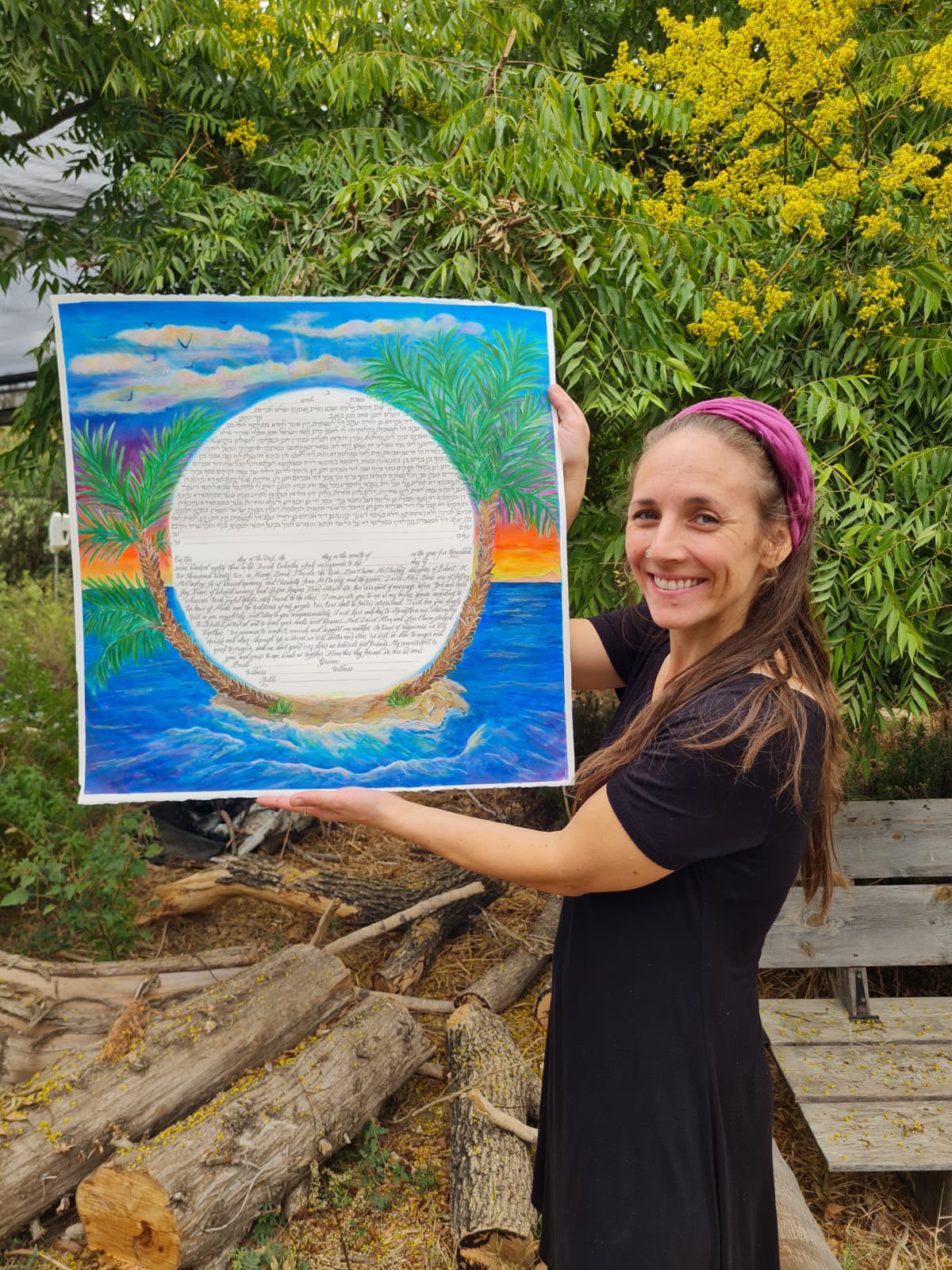 Original Hand Painted Custom Ketubah Art, Envisioned by you & Painted by me
