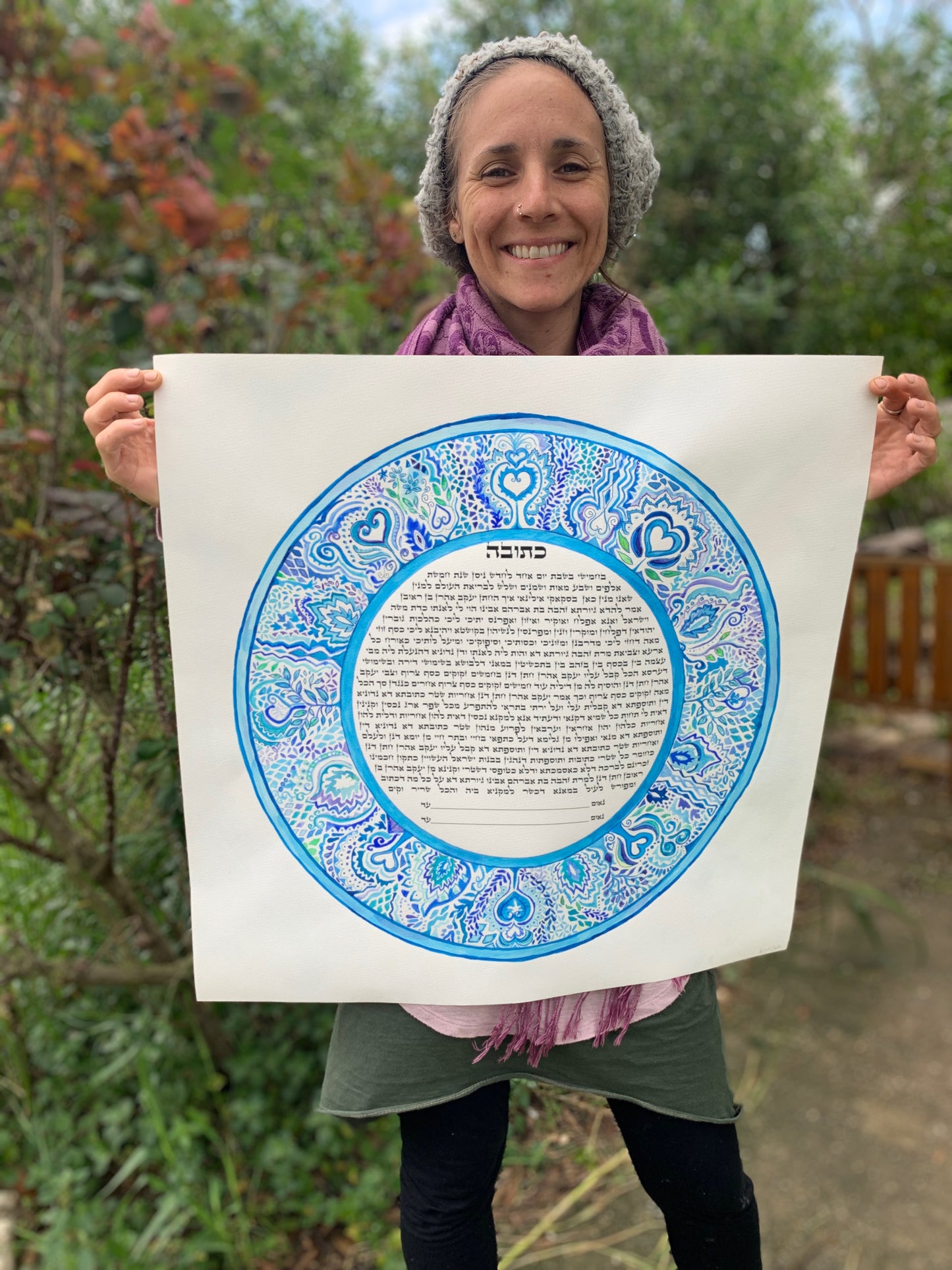 Original Hand Painted Custom Ketubah Art, Envisioned by you & Painted by me