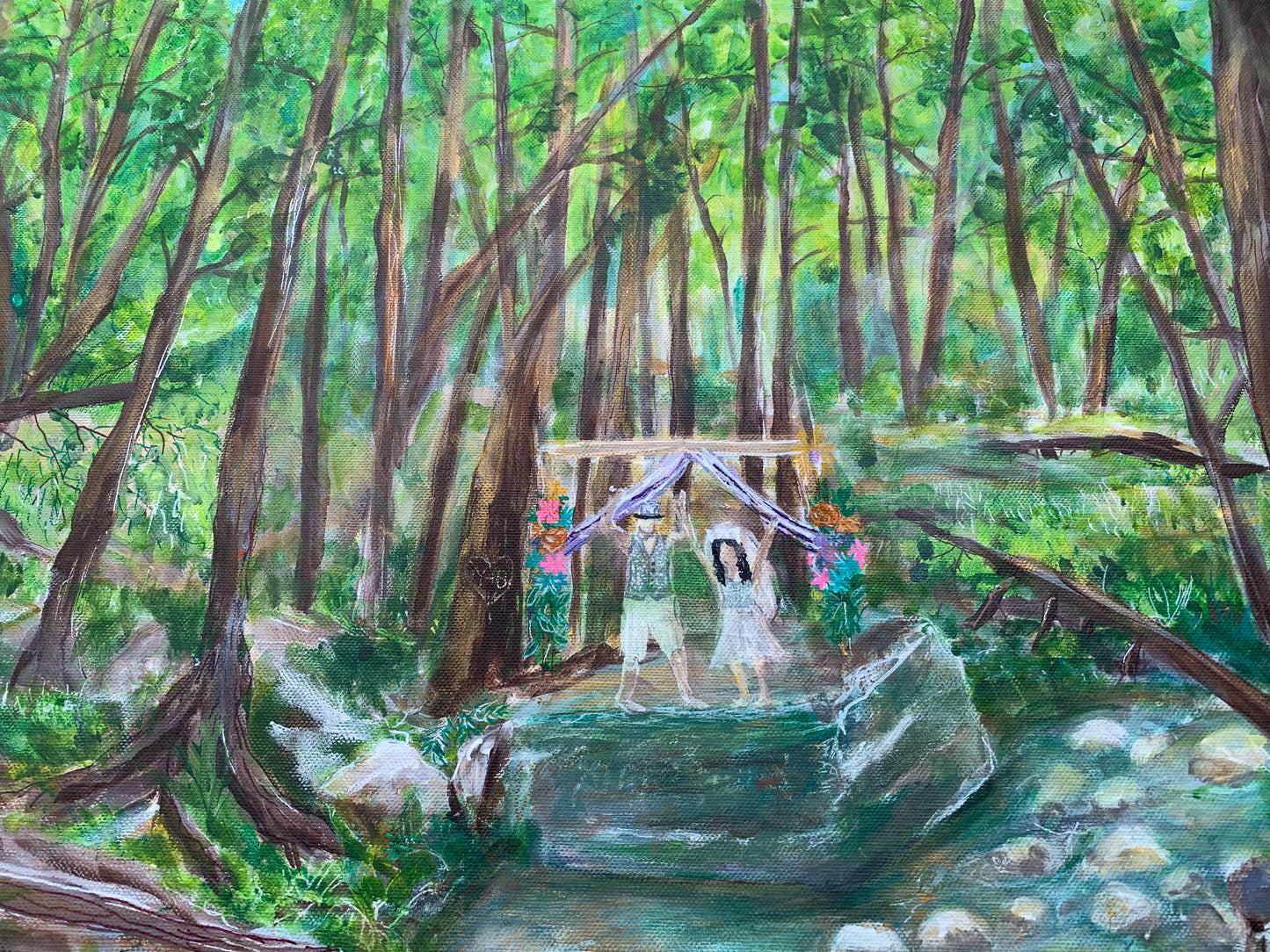 Original Hand Painted Custom Ketubah Art, Envisioned by you & Painted by me