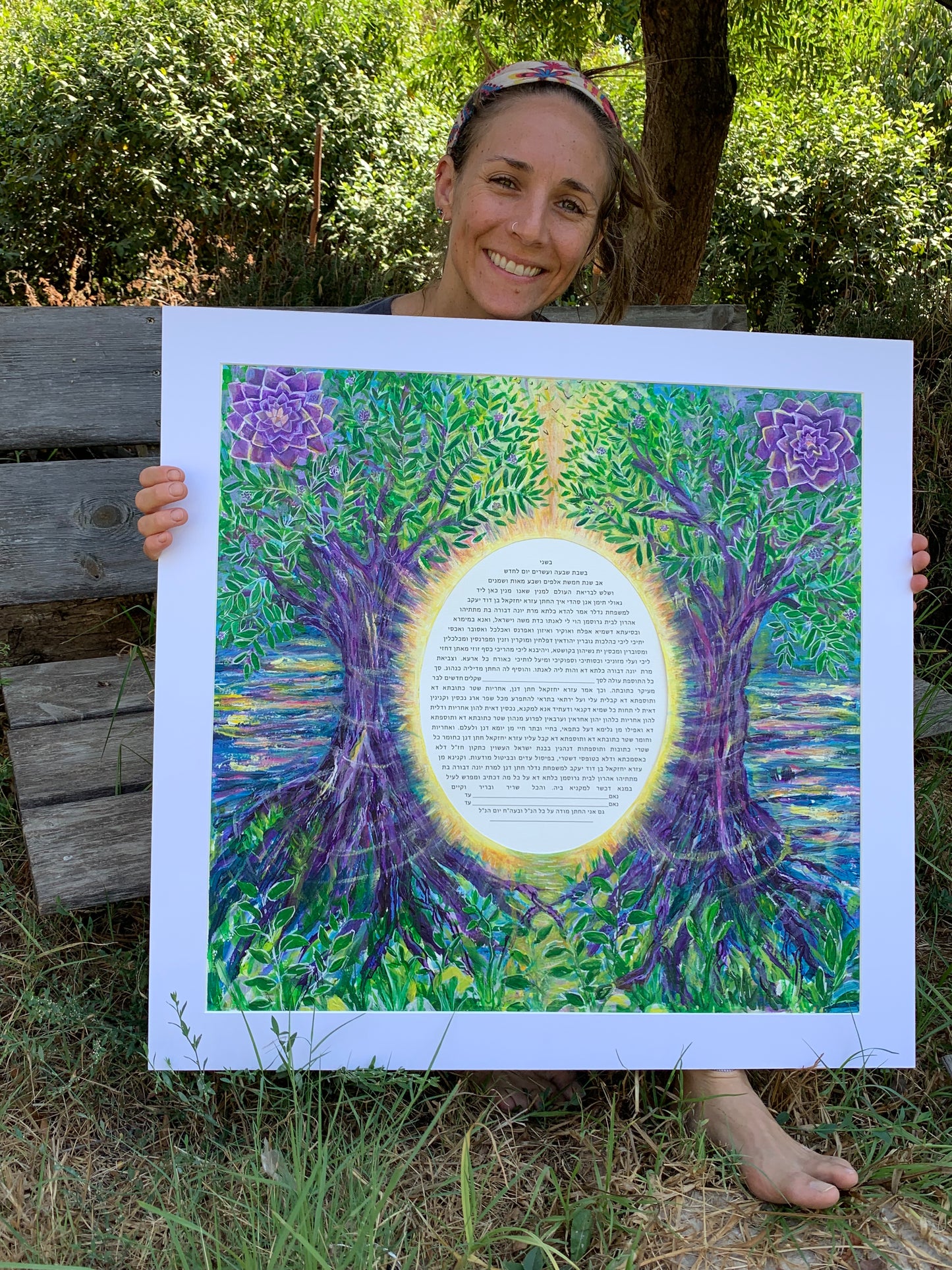 Original Hand Painted Custom Ketubah Art, Envisioned by you & Painted by me