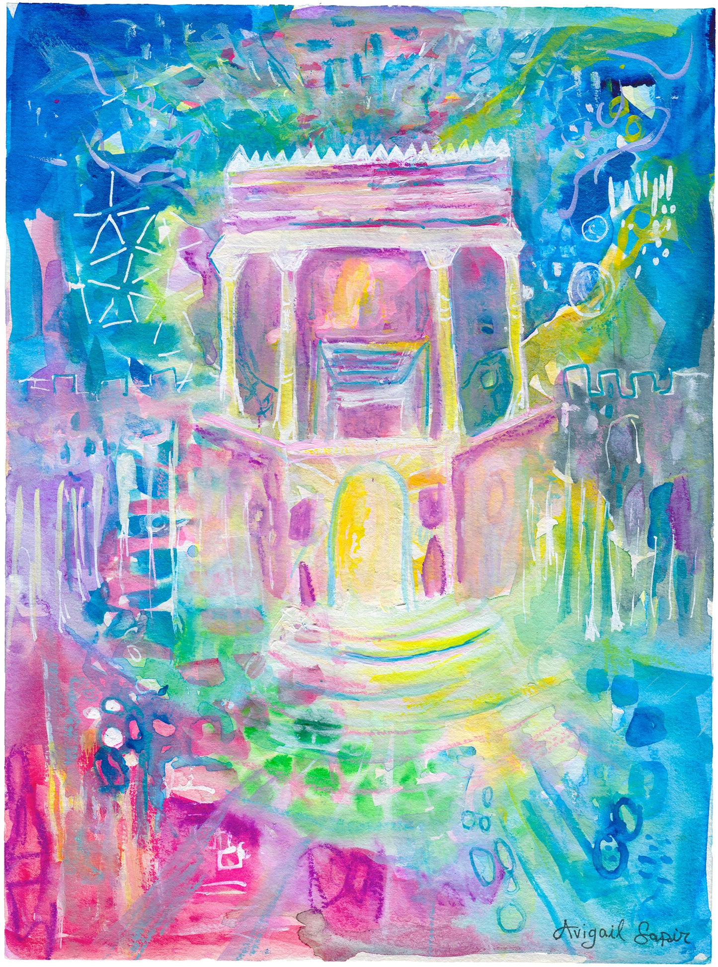 "Spiritual Awakening" Abstract Beit Hamikdash