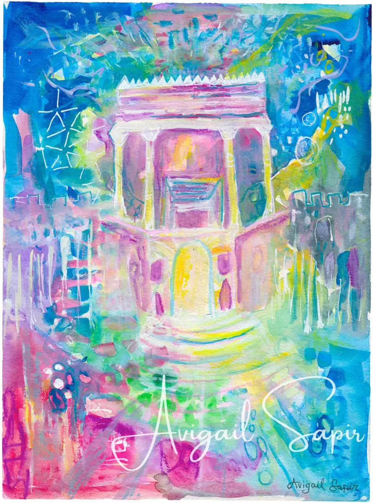 Spiritual Awakening Abstract Beit Hamikdash
