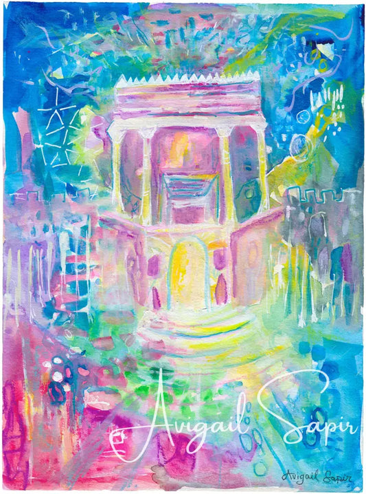 Spiritual Awakening Abstract Beit Hamikdash