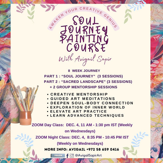 "Soul Journey" & "Sacred Landscape"  8 Week Women's Painting Course (Live on Zoom)