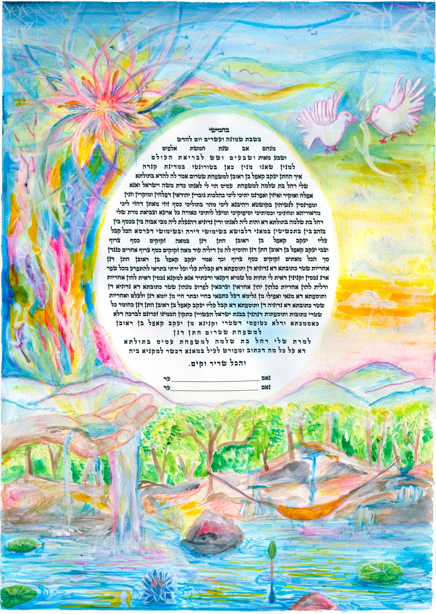 "Abundance" Personalized Ketubah