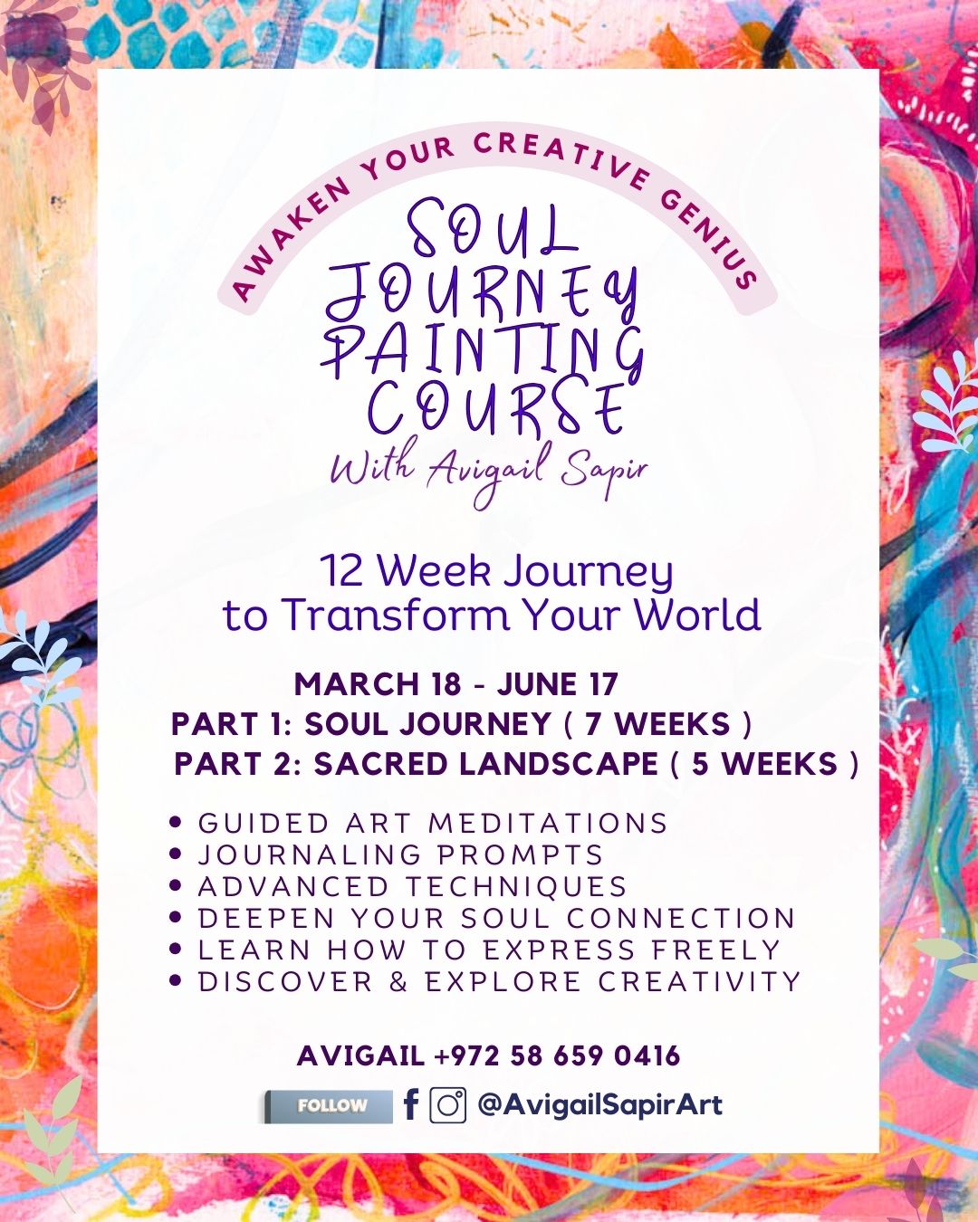 "Soul Journey" 12 Week Women's Painting Course (Live on Zoom)
