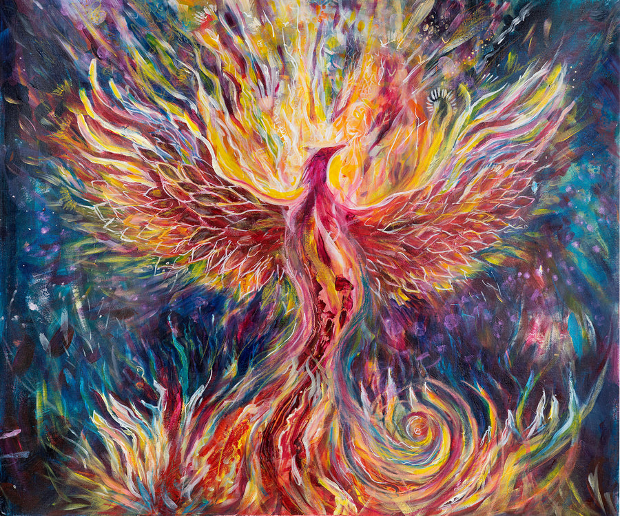 Phoenix, painting by Avigail Sapir