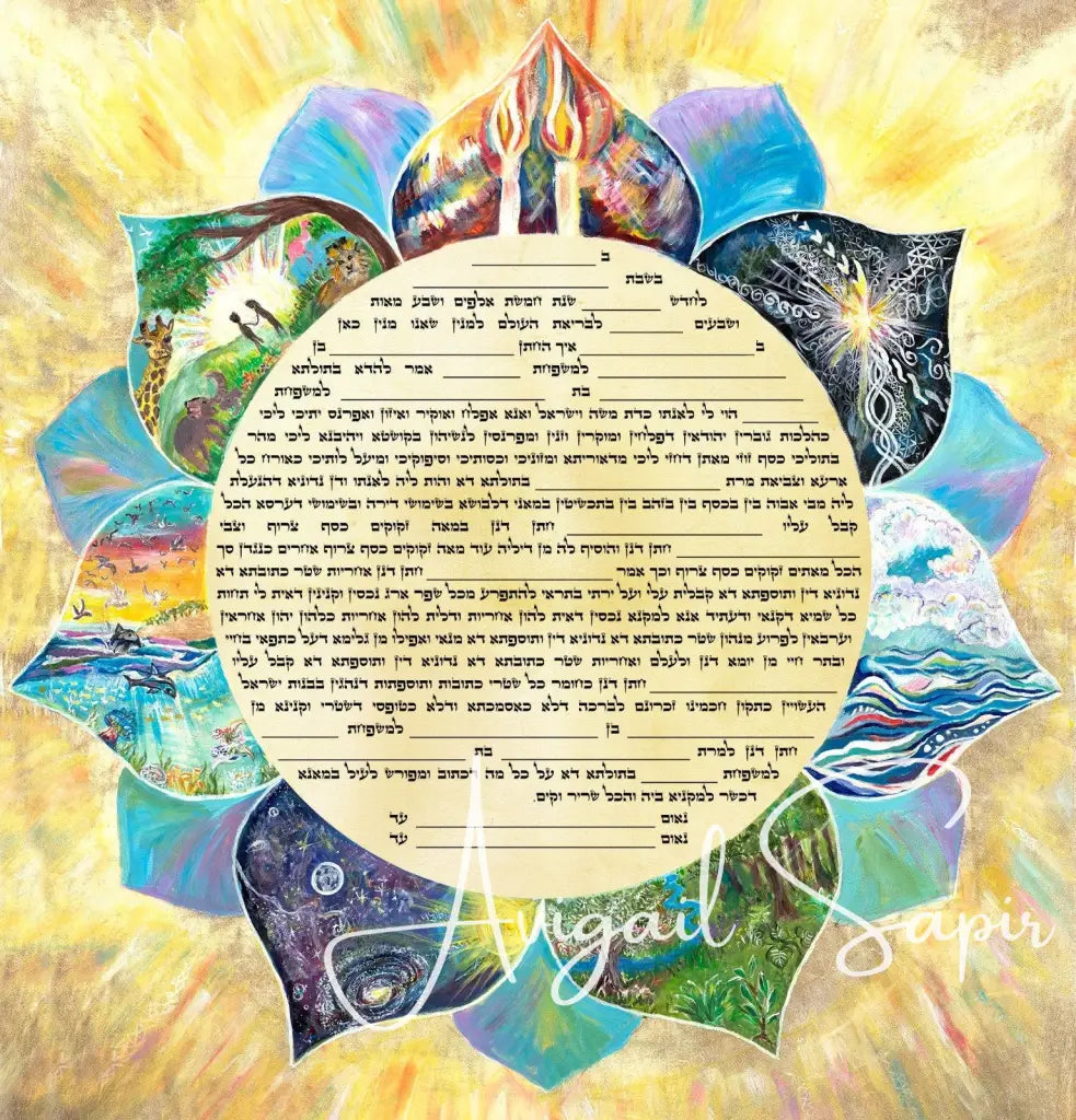 Days Of Creation Personalized Ketubah